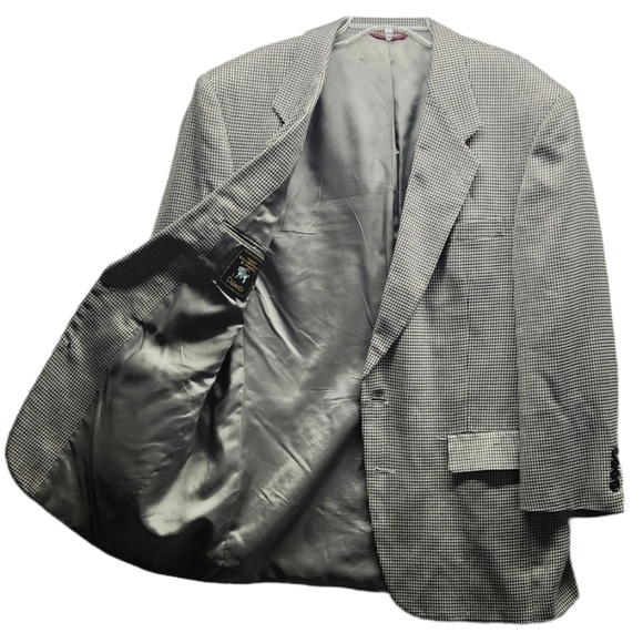 Hart Schaffner Marx Other - Hart Schaffner Marx 42R Blazer Suit Jacket Sport Coat Houndstooth Black White